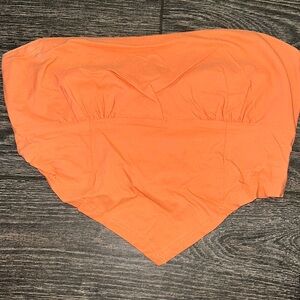 orange crop top